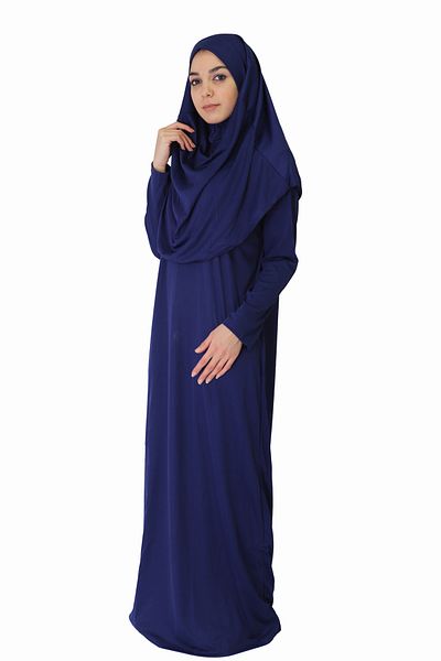 ZEHRANAZ NAMAZ ELBİSESİ Ανοιχτό Navy Blue - Φόρεμα προσευχής χωρίς φερμουάρ