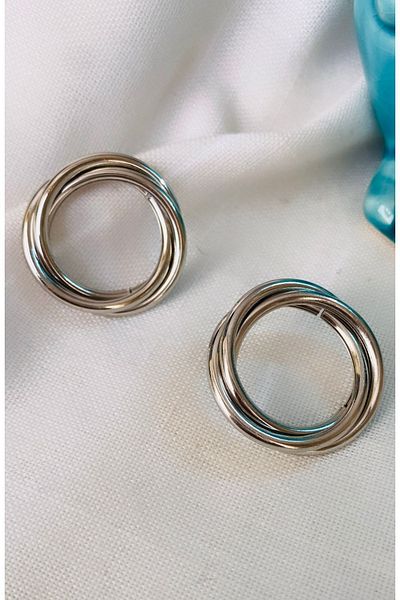 VNS Accessories Double Spiral Hoop Earrings
