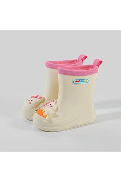 Butik Junisteps 3D SEVİMLİ ÇİZGİ FİLM KARAKTERLİ SU GEÇİRMEZ ÇOCUK YAĞMUR BOT - BEYAZ