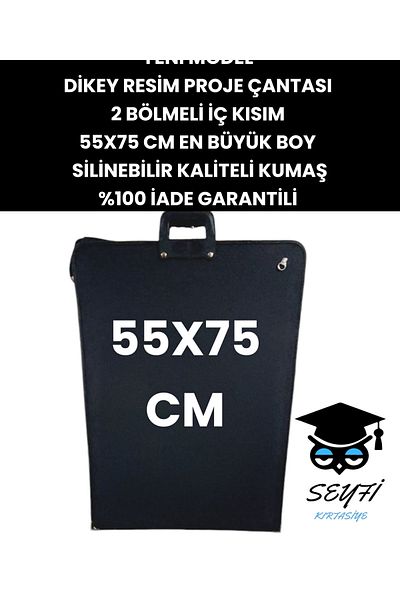 SEYFİKİRTASİYE 55X75 cm - 2 Compartments Removable Interior Quality Fabric Dıyek Picture Project Bag