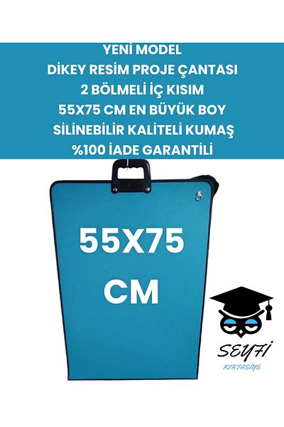 SEYFİKİRTASİYE 55X75 cm - 2 Section Internal Winter Erasable Fabric Project Bag