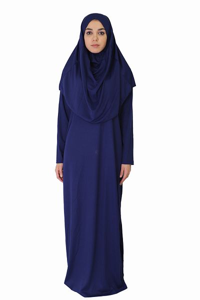 ZEHRANAZ NAMAZ ELBİSESİ Ανοιχτό Navy Blue - Φόρεμα προσευχής χωρίς φερμουάρ