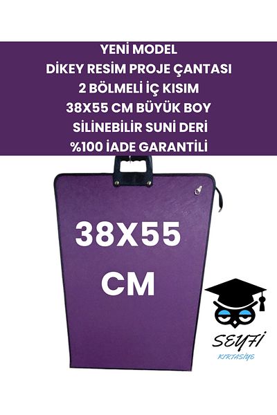 SEYFİKİRTASİYE 38X55 cm - 2 Compartments Winter Interior, Large Size Erasable Fabric Project Bag