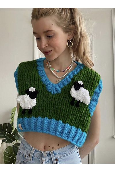 El örgüsü Women's Sweater - Hand Knitted