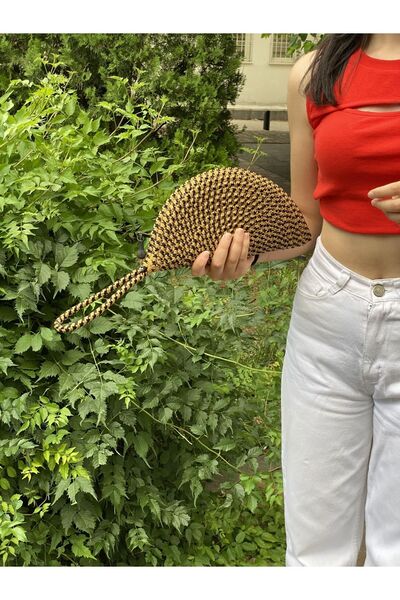 my doğa store jüt Mini Gala' Mini  Clutch Çanta Jüt Dekoratif Kadın Çantası, ...