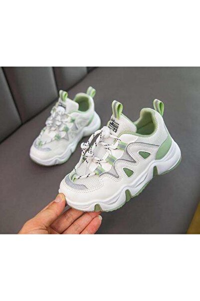 Butik Junisteps حذاء رياضي للأطفال بتصميم أنيق للمشي اليومي والجري - أخضر