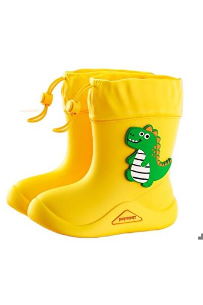 Butik Junisteps SU GEÇİRMEZ KAUÇUK ÇİZGİ FİLM KARAKTERLİ EĞLENCELİ ÇOCUK YAĞMUR BOT - SARI