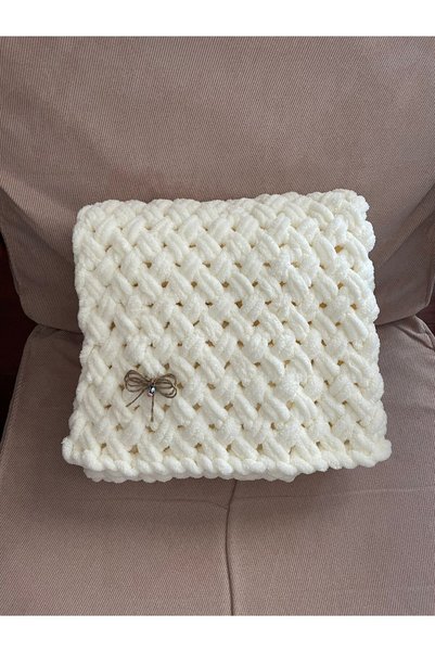 YaseMine 90 x 90 Yumuşacık Örme Bebek Battaniyesi Antibakteriyel Tek Ebat Bej...