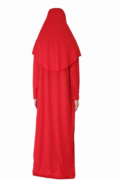 ZEHRANAZ NAMAZ ELBİSESİ Red Zippered Prayer Dress