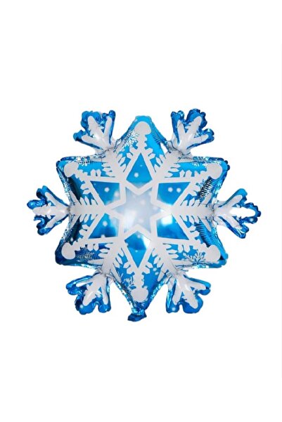 PARTİ AŞKI Mavi Beyaz Kar Tanesi Folyo Balon 72*70 Cm& Elsa Frozen Karlar Ülk...
