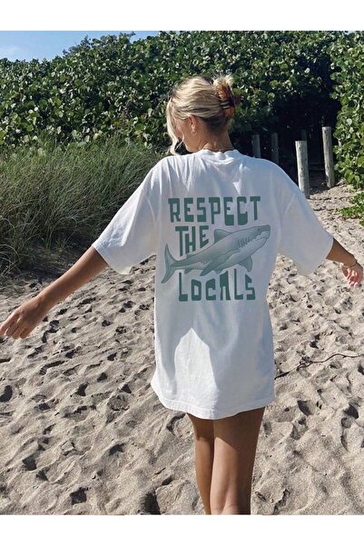 Jose Clothing Tricou alb din bumbac supradimensionat - decolteu, maneca scurt...