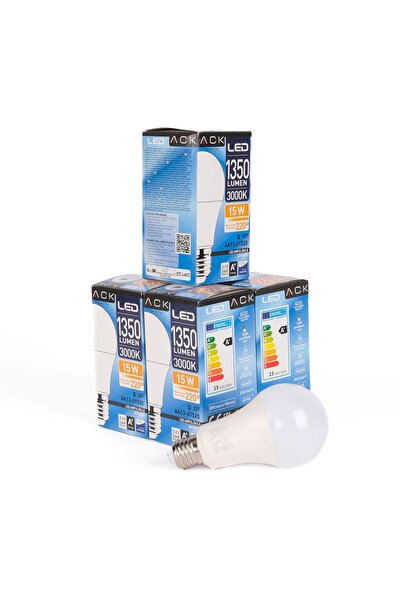 ACK 15W LED Ampul 3000K Günışığı E27 5'li EKO PAKET