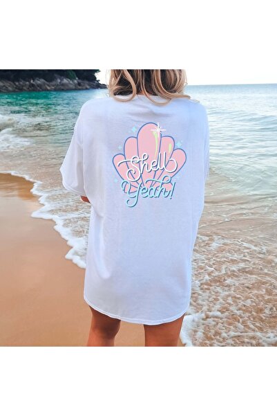 Jose Clothing Біла бавовняна футболка оверсайз - велосипедна горловина, короткі рукави, принт