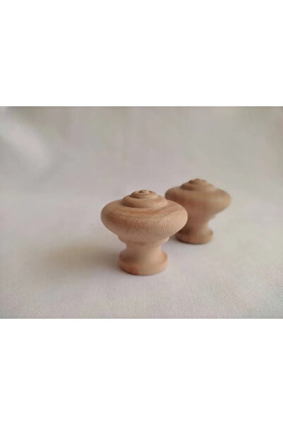 NİRVANA WOOD Ahşap Küre Kulp Lüks Country Dekoratif Mutfak Mobilya Dolap Çekm...