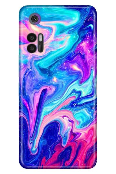 TCL 30 - 30 Plus Case Silicone Moderna Illustrated Patterned Blue Pink Illusion