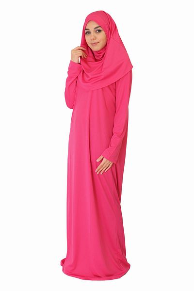 ZEHRANAZ NAMAZ ELBİSESİ Fuchsia Non-Zipped Prayer Dress