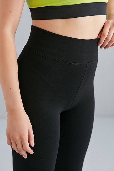 Dream Style Black Steel Knitted Interlock Tights with High Waist and Corset - Recovery
