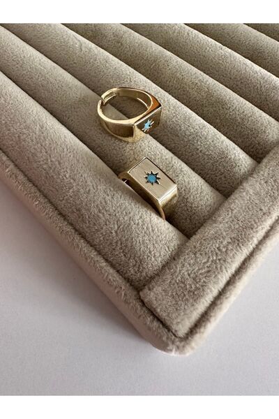 ringbox Turkuaz Taşlı Kutup Yıldızı Serçe Parmak Yüzüğü