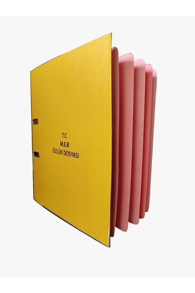 Turuncu Beyaz Yellow 8 File Teacher Essence File - Meb