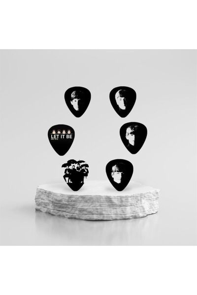 cantekin Gitar Pena 6 Adet 0.71mm The Beatles Baskılı Gitar Penası Özel Tasarım