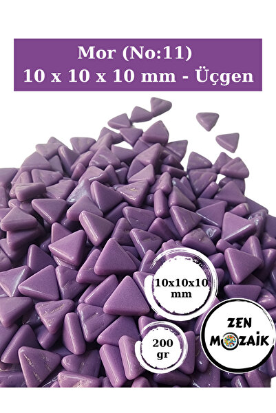 Zen Mozaik Sanatsal Mozaik Çalışmalarınız için 10x1 x10 mm - Üçgen Cam Mozaik...