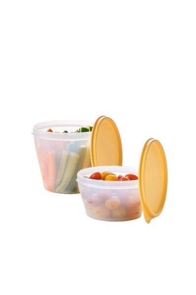 Süper Dükkan Sun 2-Piece Tupperware Fruit and Vegetable Storage Set - 800ml and 500ml
