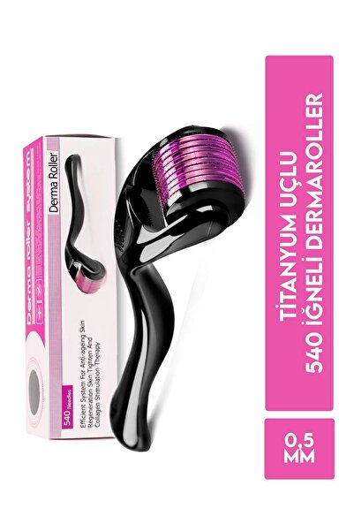 Sevram Collection ديرما رولر بطرف تيتانيوم 540 إبرة - تدليك للوجه والجسم 1 مم