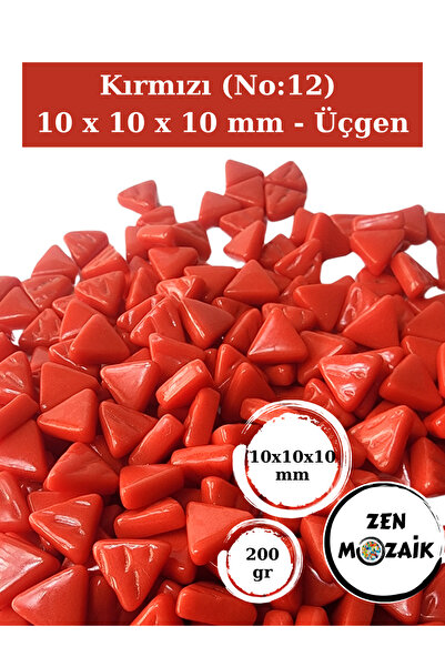 Zen Mozaik Sanatsal Mozaik Çalışmalarınız için 10x1 x10 mm - Üçgen Cam Mozaik...