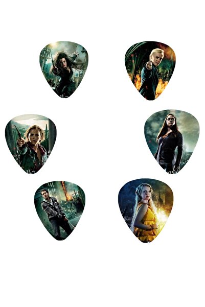 cantekin Gitar Pena 6 Adet 0.71mm Harry Potter Baskılı Gitar Penası Özel Tasarım