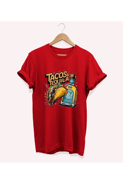 remonz Μπλουζάκι με στάμπα Taco Oversize Crew Neck 100% Cotton Plus Size T-shirt