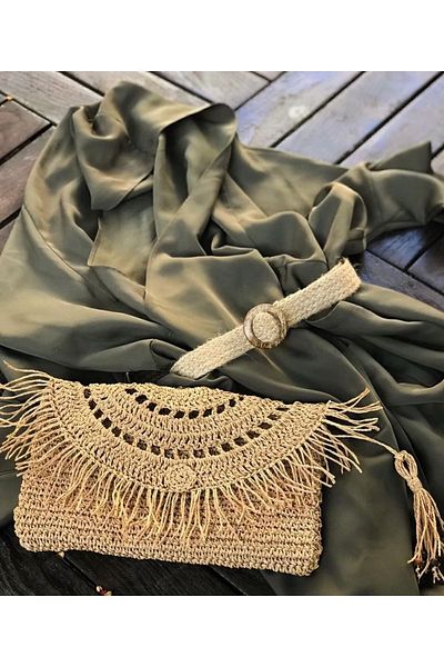 Yujin Straw Bag, Mesh Bag