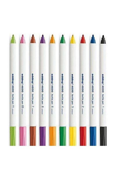 Edding White E-4600 Fabric Painting Textile Pen 10 Pieces