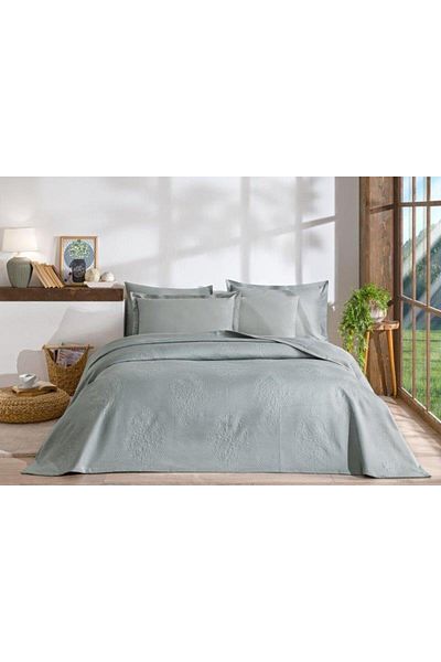 Özdilek Ranforce Pique Set - Double Green Jacquard Lux Kp (Z)