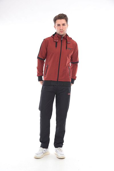 SOCCER Men's Sports Tracksuit Set - Twill Combed Cotton, Detachable Hooded, 4351