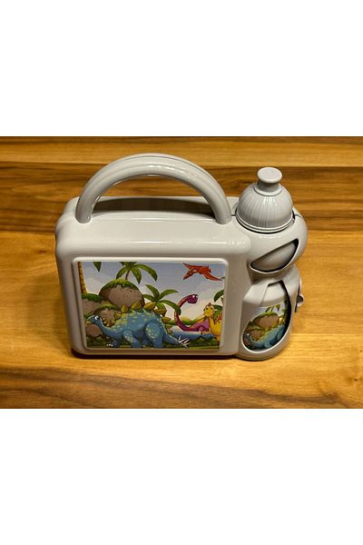 Panoramas Home Gray Children's School Kindergarten Lunch Box Bag with Water Bottle