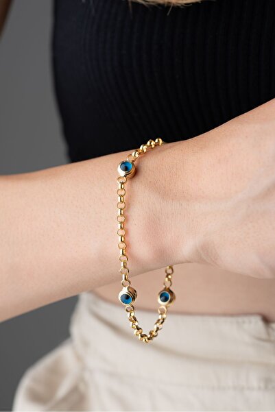 Silvano Jewelry 925 Ayar Gümüş Göz Nazarlı Bileklik
