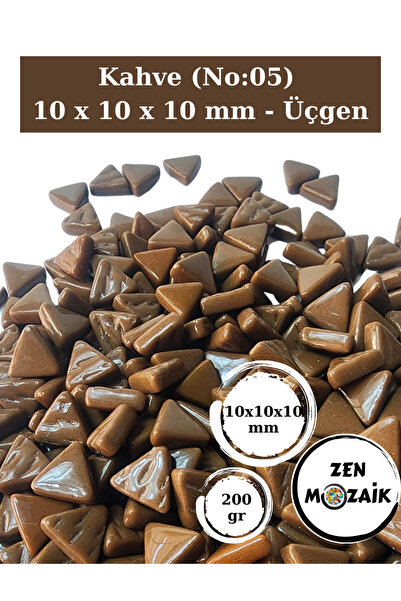 Zen Mozaik Sanatsal Mozaik Çalışmalarınız için 10x1 x10 mm - Üçgen Cam Mozaik...