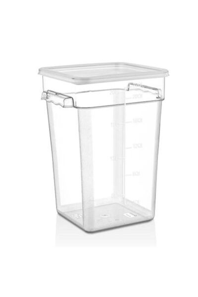 GastroPlast 20.8 Lt Kare Gıda Saklama Kabı , Kırılmaz Polikarbon ( Kapak Dahil )