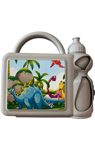 Panoramas Home Gray Children's School Kindergarten Lunch Box Bag with Water Bottle