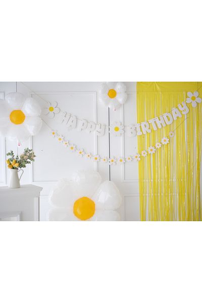 Partifabrik 5 Piece Daisy Themed Birthday Set