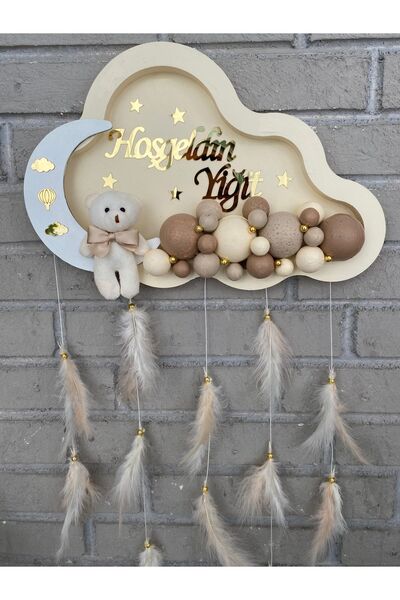 NeşeliAtölyem Bubble Ayıcıklı Bebek Kapı ve Duvar Süsü Kişiye Özel