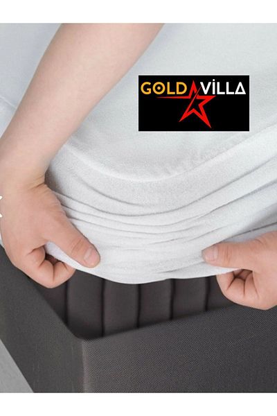 GOLDVİLLA Waterproof White Mattress Sheet - Mattress Protector, 160X200