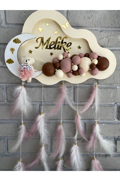 NeşeliAtölyem Ledli Bulut Bubble Bebek Kapı Süsü