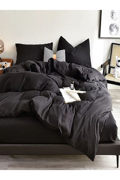 uykulife home collection UYKULIFE Set cuvertură de pilota unică neagră