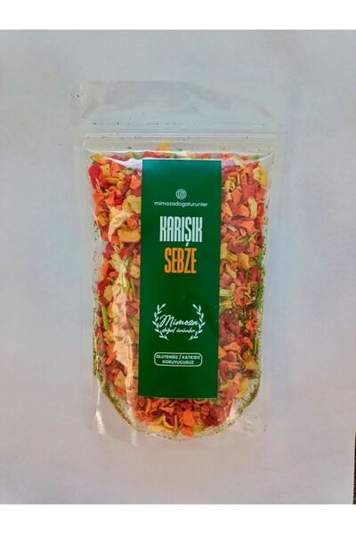 Mimoza Karışık Sebze Kurusu - 50 gram (PIRASA , SARIMSAK , SOĞAN , HAVUÇ , YEŞİL BİBER)