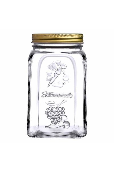 Paşabahçe 1000ccHomemadeMetal Jar with Lid