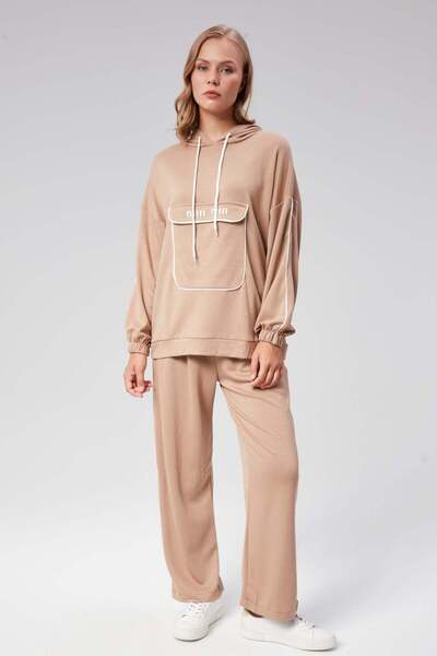 Hatun Atila Hatunatila Special Modal Fabric Double Set with Hood and Pockets ...