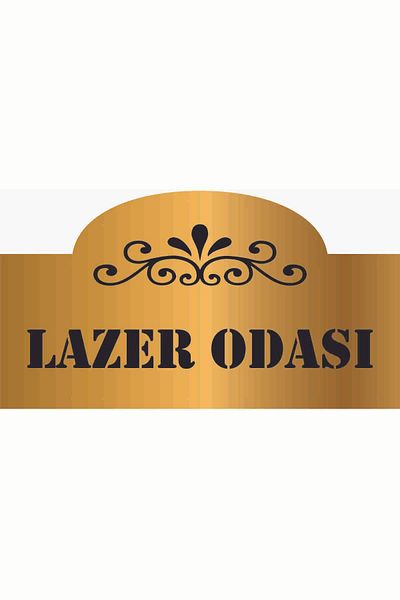 GÜNEŞ LAZER زخرفة غرفة مكتوب عليها بالليزر علامة اتجاهات الغرفة ذهبية عاكسة بمرآة ذهبية