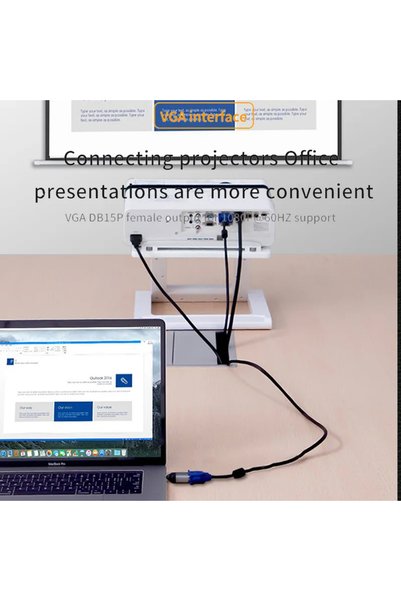 FLAGEN محول صغير من النوع C إلى VGA محول صغير من النوع C إلى VGA