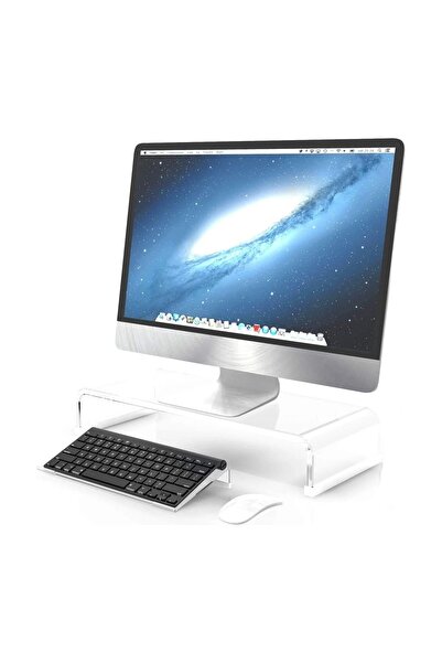 Trend Pleksi Monitör Stand & Klavye Stand Takımı